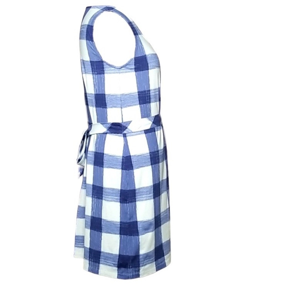 VINEYARD VINES Painted Gingham Print Sleeveless Tie Waist Dress size S - Picture 3 of 11
